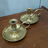 Solid Brass Chambermaid  Candle Holder