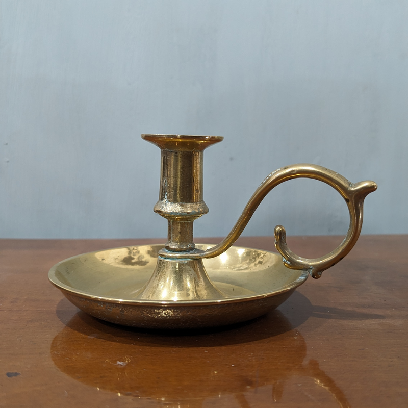 Solid Brass Chambermaid  Candle Holder