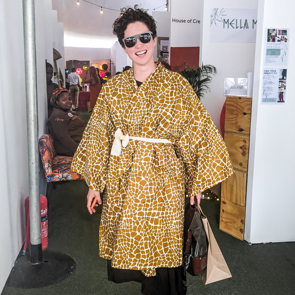 Helga Kimono in Giraffe Print