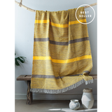 Soma Throw -Stripped Mustard