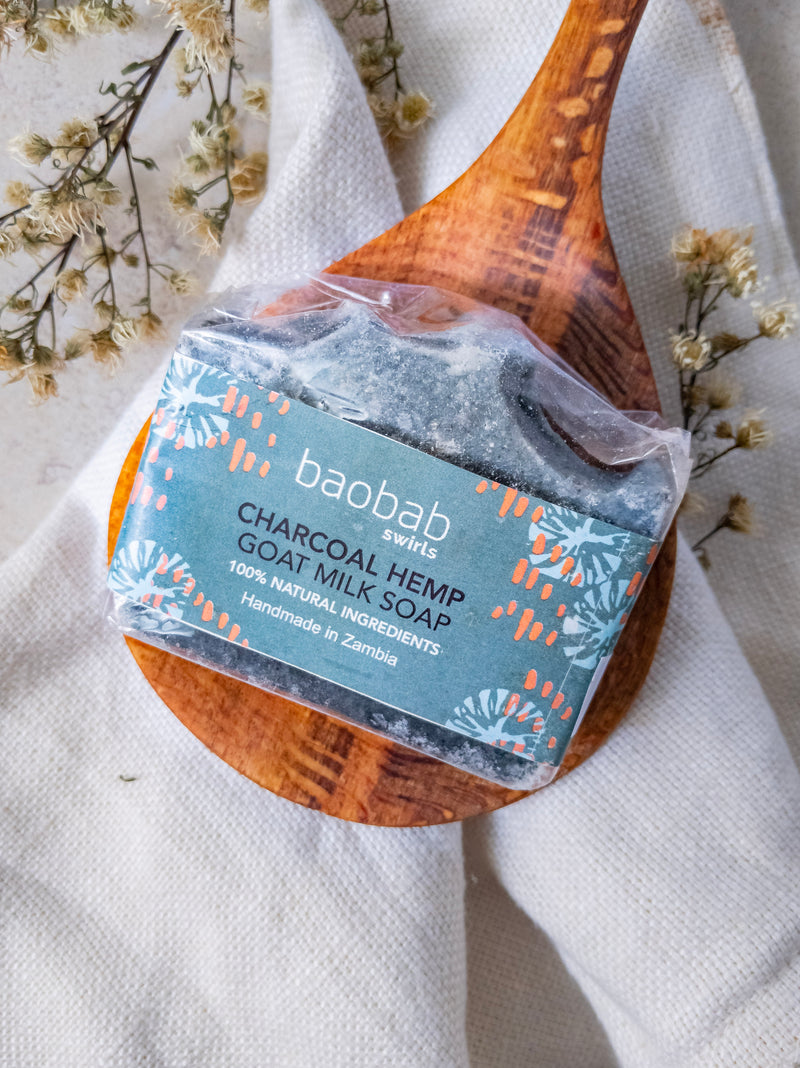 Charcoal Hemp Goat's Milk Soap